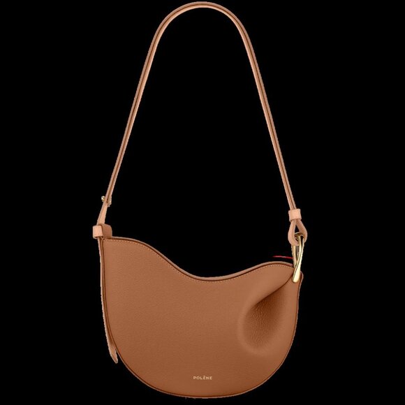 POLENE TONCA EDITION DUO CAMEL CROSSBODY/BAGUETTE BAG - Picture 2 of 9